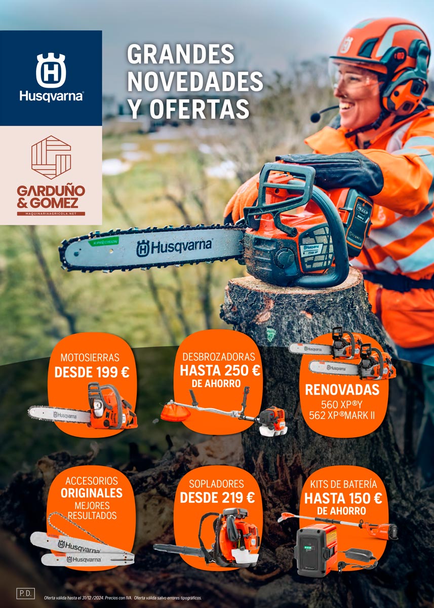 Folleto Maquinaria a Bateria Husqvarna Otoño 2024